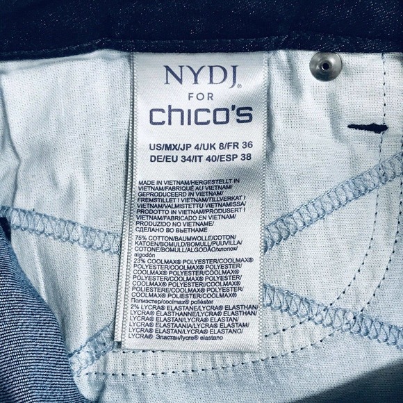 NYDJ Chico's 4 Blue Jean Skinny Lift X Tuck - Picture 3 of 6